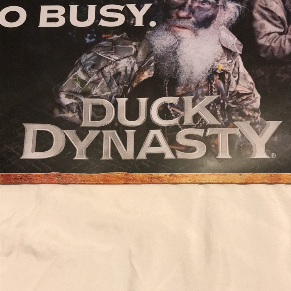 Man-cave Duck Dynasty metal sign about too busy for duck hunting - Picture 2 of 6